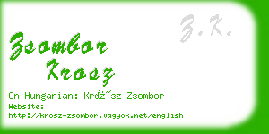 zsombor krosz business card